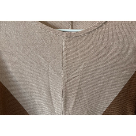 Magaschoni Color Block Round Neck Sweater, XS, Black, Terra Cotta, Peach, NWOT - Picture 4 of 7